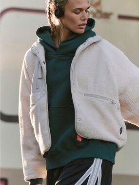 Free People Movement Hit the Slopes Fleece Jacket; Size XS